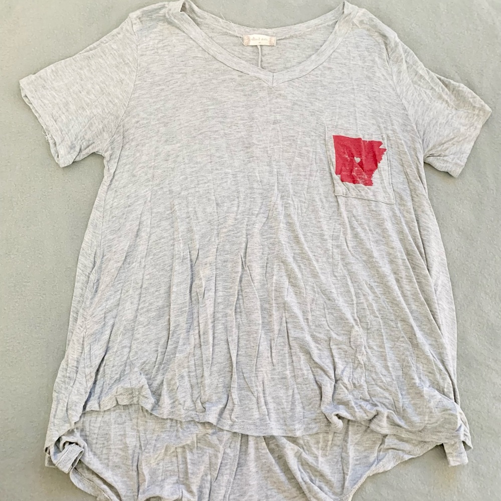 Gray Arkansas tee
